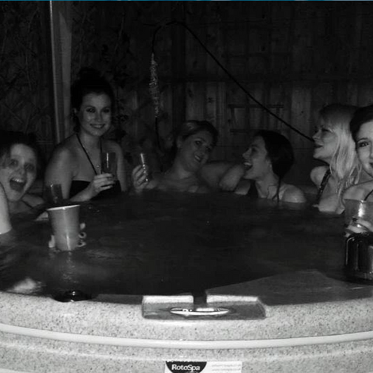 Hen party glamping with hot tub