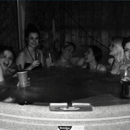 Hen party glamping with hot tub