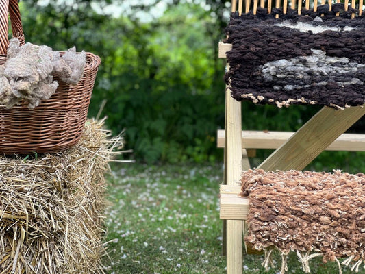 Peg loom weaving