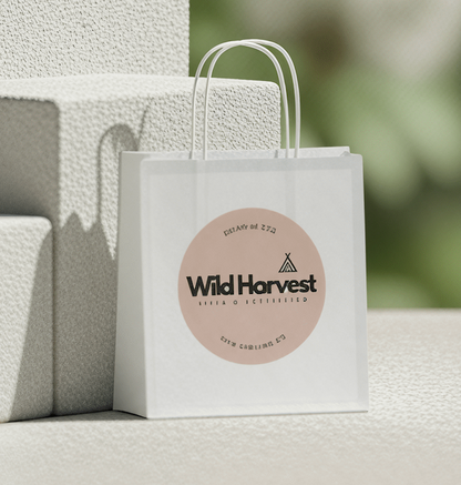 Wild Harvest T-Shirt Black with White Print