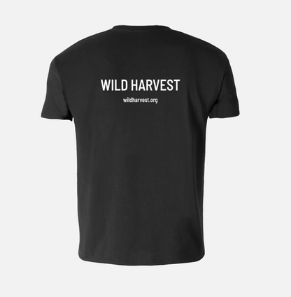 Wild Harvest T-Shirt Black with White Print