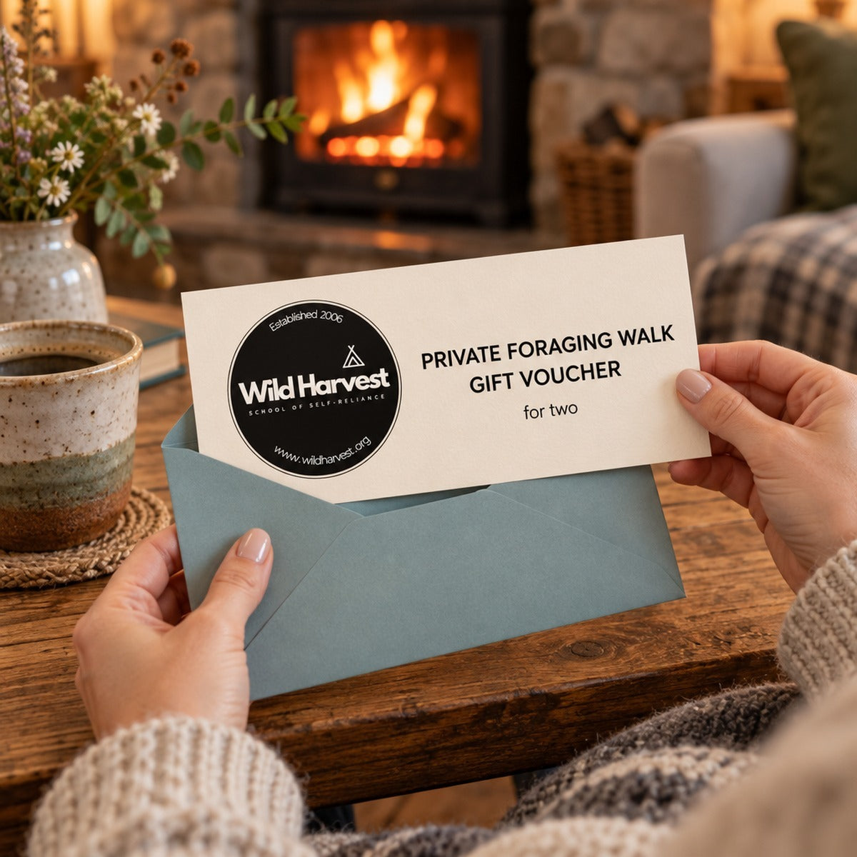 Printed Gift Voucher Delivered to Your Address for a Private Foraging Course Experience