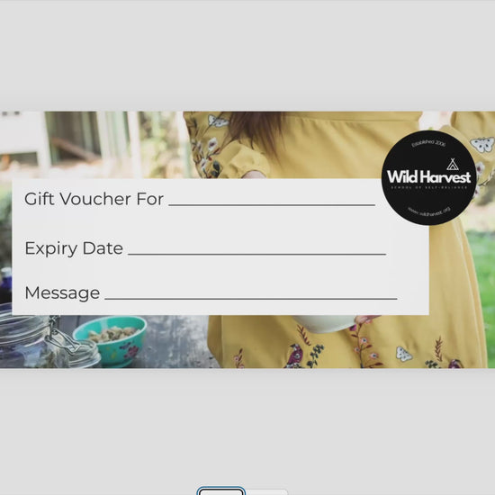 Wild Harvest School Printed Posted Gift Voucher